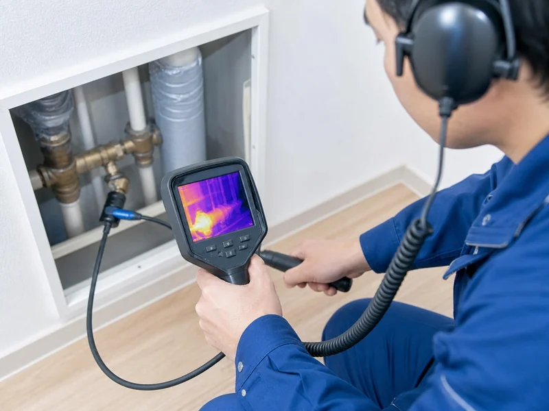 機器を使った漏水調査